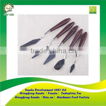 metal decorative palette knife with wooden handle