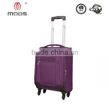 TWO FRONT POCKETS 360 DEGREE 4 WHEELS SPINNER CARRY ON LUGGAGE WITH EXPANDABLE