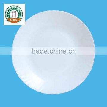 8.5" Deep Plate Heat Resistant Opal Glassware