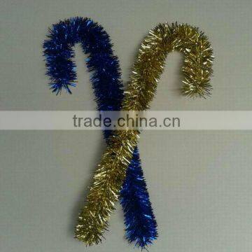 24" Christmas Party Decoration Foil PVC Wire Tinsel Candy Cane