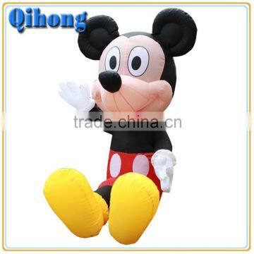 High quality and outdoor pvc or oxford inflatable animal model, inflatable christmas mickey mouse