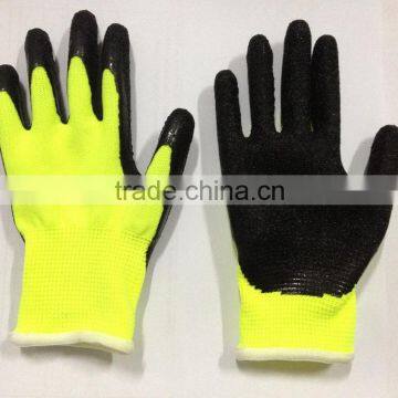 13 gauge yellow small latex coated working gloves