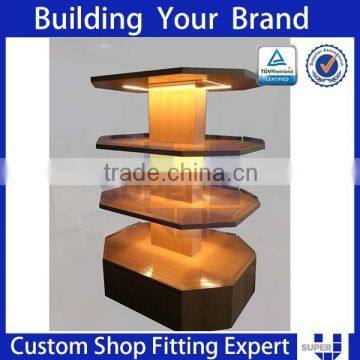 wooden bread shelf square cake stand shelving and fitting for supermarket