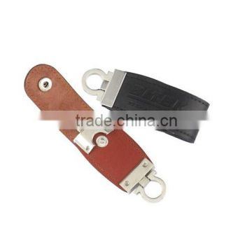 Hotsale new design luxury usb flash drive, Embossed logo leather usb 1GB to 64GB