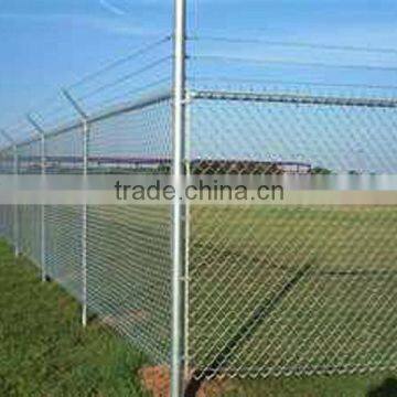 Park painted green chain link fence