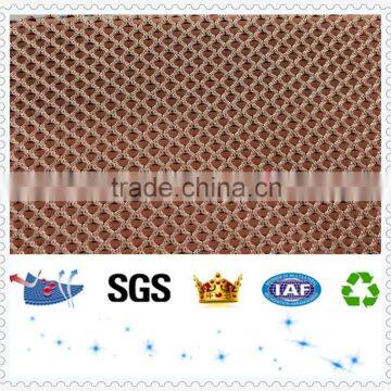 D105 100% poly sandwich mesh materials fabricated shoes bag parts