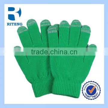 cheap fashion winter knitted wool glove for touch screen