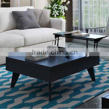 Paris Love functional modern high quality Small house smart choice black coffee table