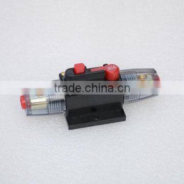 Fuse holder series circuit breaker distribution block 30A 1*4GA &8 GA in/out