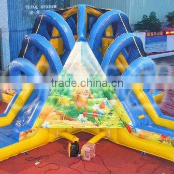 amazing four directions inflatable dry slide