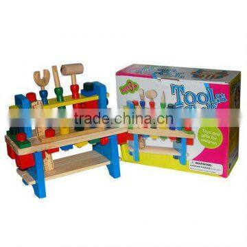 27*10.5*22.5cm Top Quality Wooden Tool Shelf Toy with Promotions