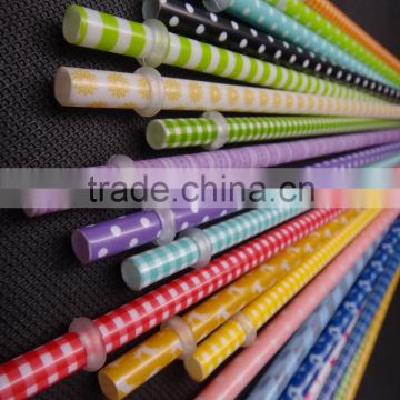 Wholesale colored customized size plastic straight straw