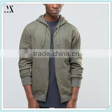 2016 Custom Wholesale Fleece Zip Opening Hoodie Custom Drawstring Hoodie