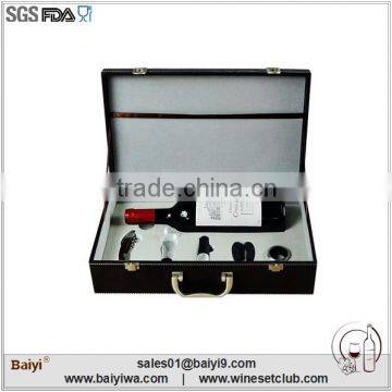 Best sell factory customized fashion deluxe wine box with accessories