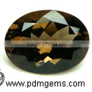 Smoky Quartz Faceted Oval Semi Precious Color Gemstone