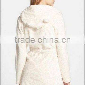 Girls Coral Fleece Bathrobe With Animal Hood photo-2