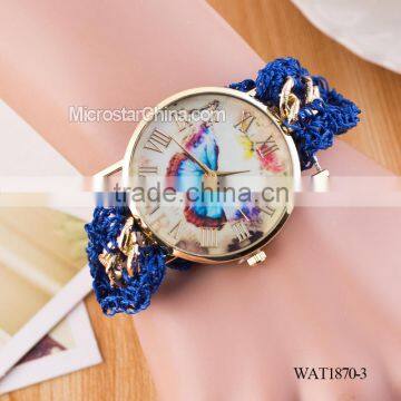 DIY Hand Made Woven Chain Butterfly Braided Watch photo-3