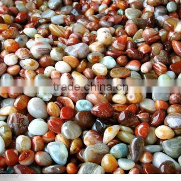 KR Pebble & cobble stone;mixed color polished pebble stone