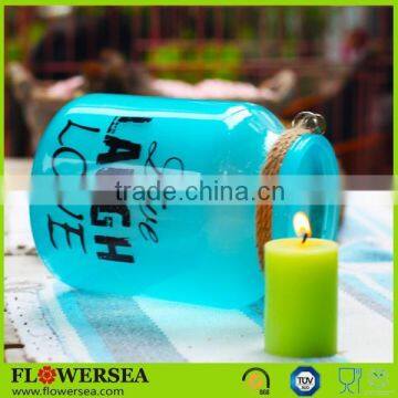 home interior manufacturer blue glass votive candle holder for wedding tablet centerpieces