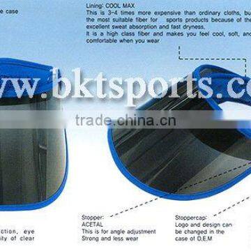 UV-resistance plastic visor uv protection sun visor cap