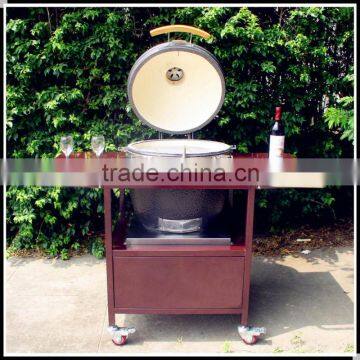 2014 Outdoor ceramic kamado bbq smoker with table cart