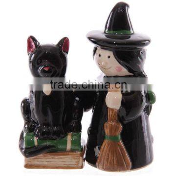 2013 new designWitch & Cat Halloween Salt and Pepper shaker