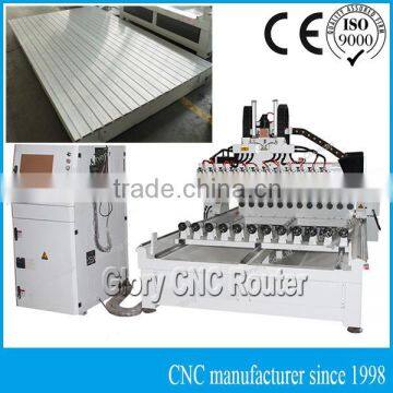 12 Spindle Small CNC Rotary Cylinder Router Engraver Machine