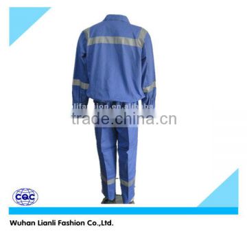 men blue reflective waterproof bolier suit