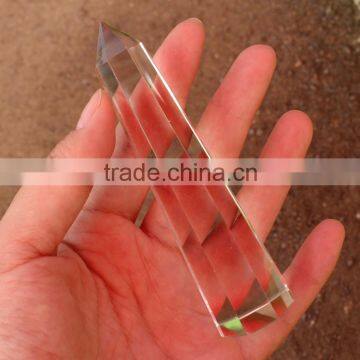 8sides Clear Quartz Rock Crystal Healing Single Point Wands photo-2