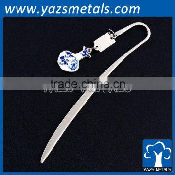 custom metal promotional bookmark in china factory