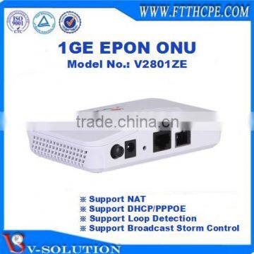 OEM mini White Casing FTTH Route Function ZTE Chipset 1 Gigabit EPON ONU Support DHCP/PPPoE/NAT