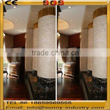 Beige marble pillar