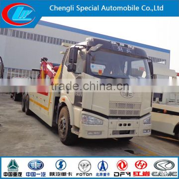 FAW car carrier wrecker 6x4 car recovery heavy duty car towing wrecker road wrecker cheap wrecker tow truck for sale