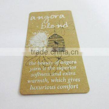 Silk Screen Print Fancy Hang Tag Kraft Card Denim Hang Tags Design