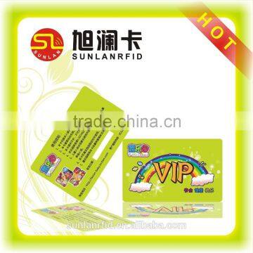 Credit Card Size RFID PVC Loyalty Card with Signature and Barcode