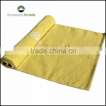 Embroidered design on best quality yoga mat/rug, handloom product