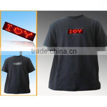 programmable Scrolling LED Text Badge LED t-shirt screen