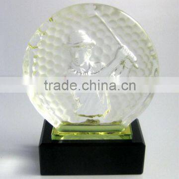 new design crystal golf trophy