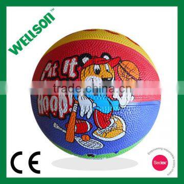 Mini size promotional rubber basketball