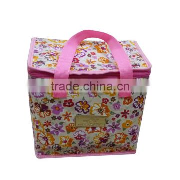 New outdoor fashion square fabric printed ice bag