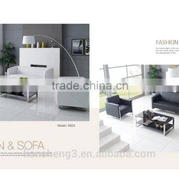 Office/home Furniture Design Office Sofa Brown Leather Sofa 1+1+3 Set S810