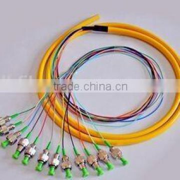 0.9mm fiber optic 12 core ribbon fc apc fanout pigtails