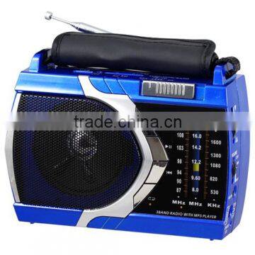 portable usb speaker am/fm radio with solar powered