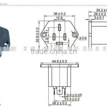 IEC AC Power Socket With Fuse and ON/OFF Switch,High Quality 12V DC Power Connector photo-2