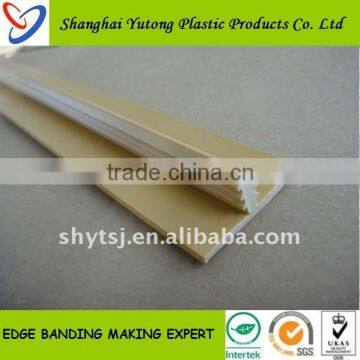 pvc silver extruded T profile edge banding strips for desk