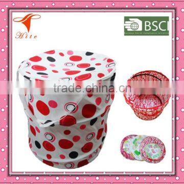 Printing polyester pop up toy storage hamper box