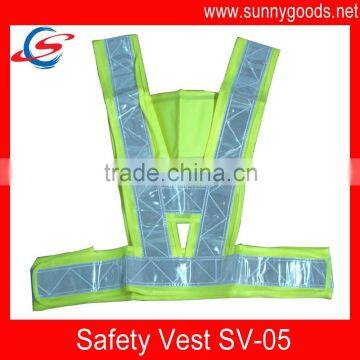 v shape yellow reflective vest