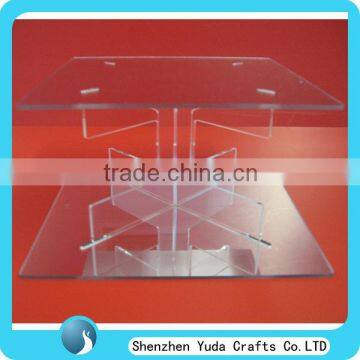 China manufacture acrylic cupcake stand for sale, detachable mirror cake display stand