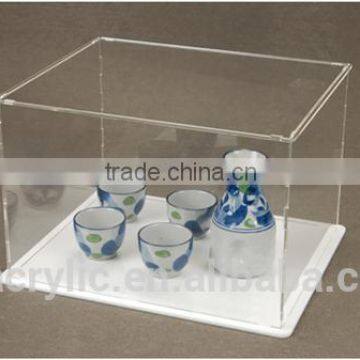 Counter Clear Acrylic Ceramic Tea Set Display Box