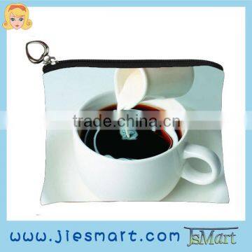 Change purse coffee advertisement custom printing bag